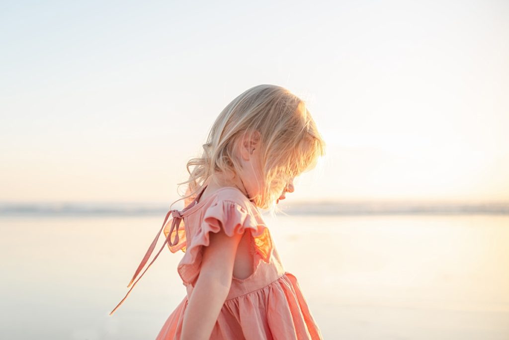 Baby girl beach photo