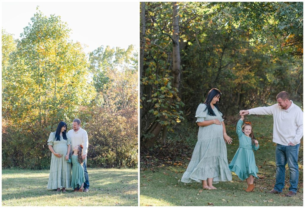 Green Ohio Maternity and family photos