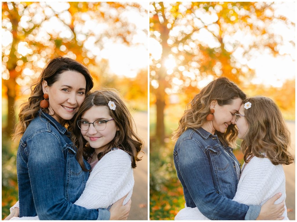 Mother & daughter in the golden hour