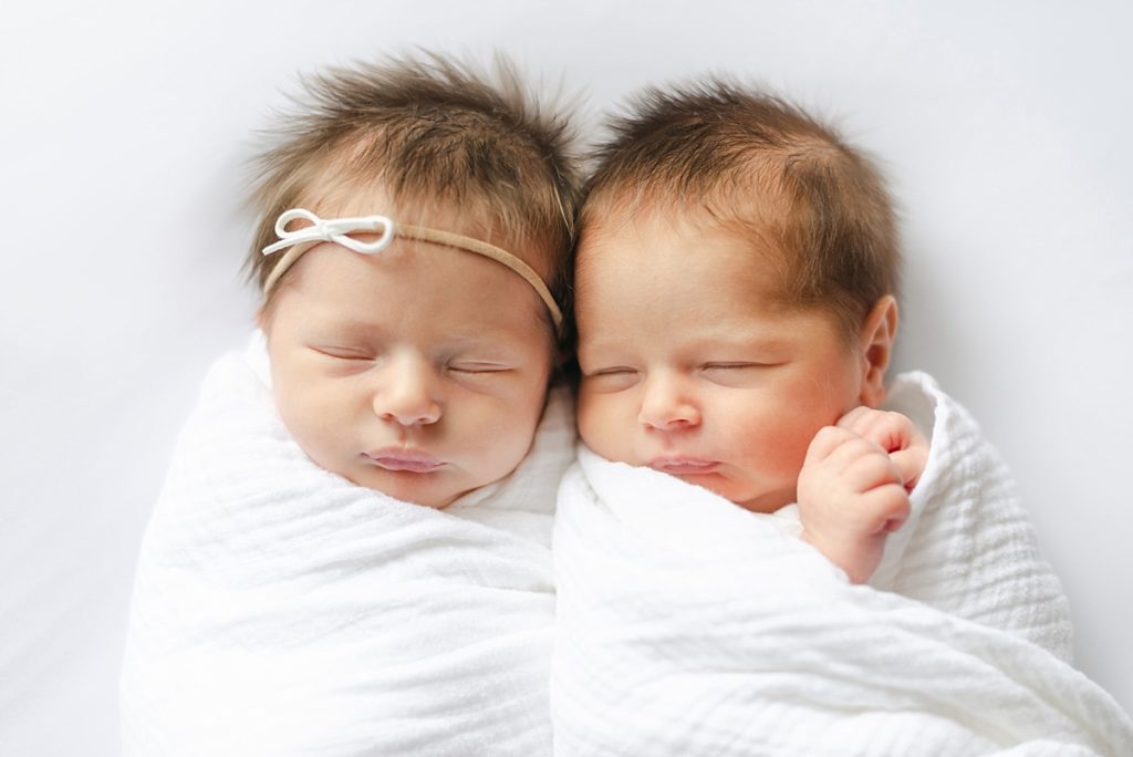 Newborn Brother and Sister Timeless Portraits