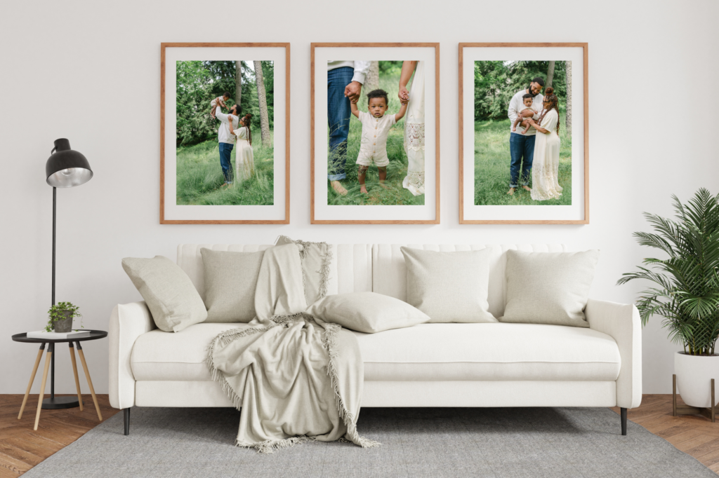 How to Display Your Family Portraits: Living room