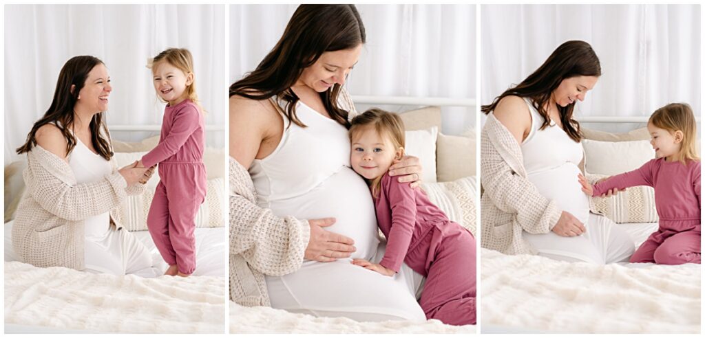 Mama and first baby at Petite Maternity Portrait Session