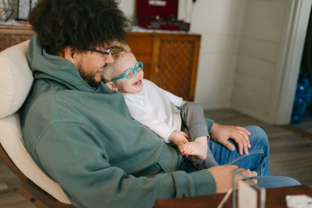 Dad and Son - Cozy In-Home Lifestyle Session